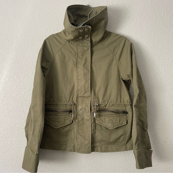 Tommy Hilfiger Olive Green Canvas Preppy,Military, Utility Jacket/Coat Size M - Picture 2 of 16